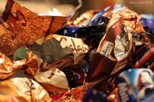 Pile of mixed commercial rubbish ready for removal